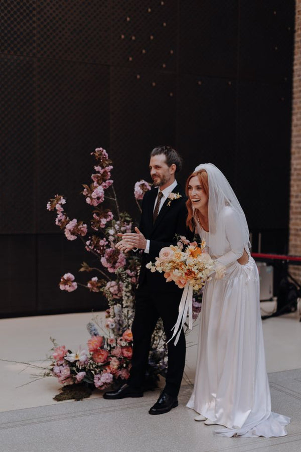 British Vogue: "This Stylist Wore A Custom Bridal Gown Inspired By Her Favourite Summer Dress  At Her East London Wedding"