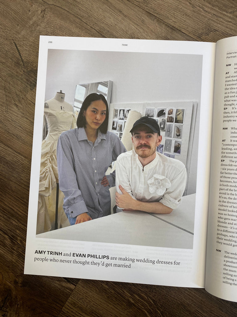 AMY TRINH and EVAN PHILLIPS are making wedding dresses for people who never thought they’d get married