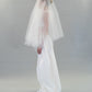 LAPIS SIDE FRILL VEIL