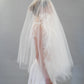 LAPIS SIDE FRILL VEIL
