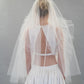 LAPIS SIDE FRILL VEIL