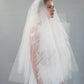 LAPIS SIDE FRILL VEIL